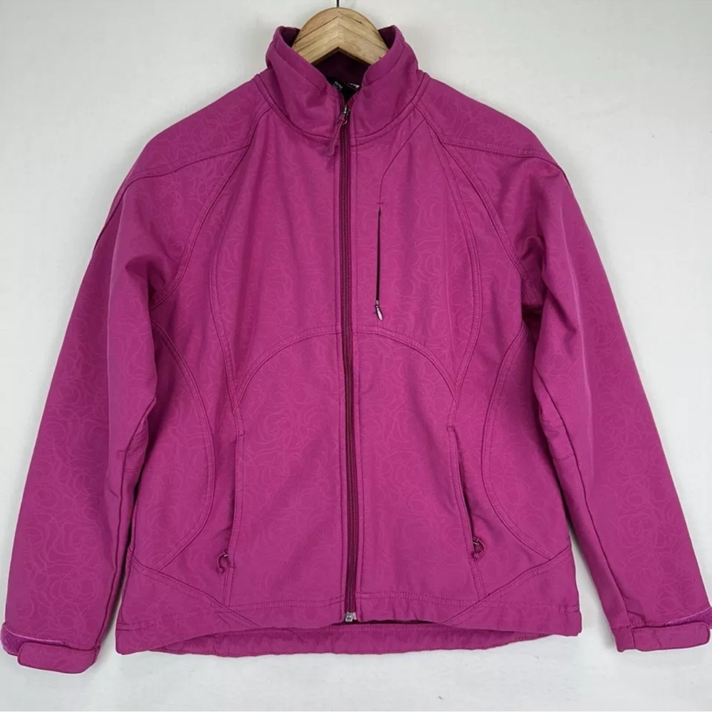 Double Diamond Women's M Coat Full Zip Soft Shell Sherpa Lined Jacket High Neck